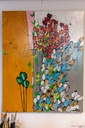 Peinture Acrylique sur toile feuilles 74x60 cm*