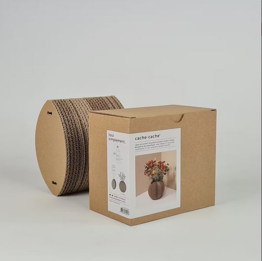 Vase en carton pliable forme classique recyclé*