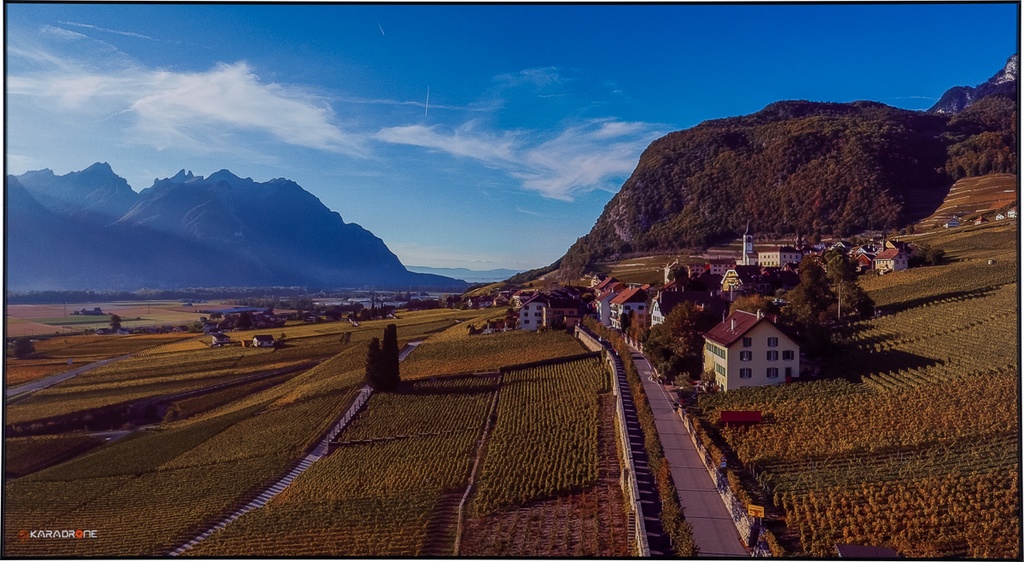 Photographie murale paysage Suisse   55 x 30 cm _By Karadrone* création française