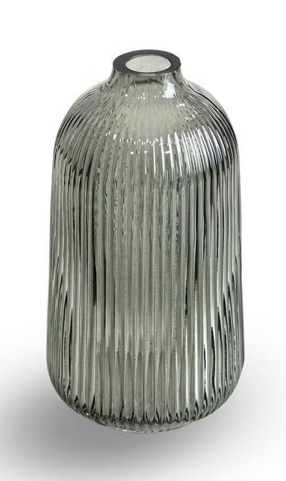 Vase vert en cristal texturé