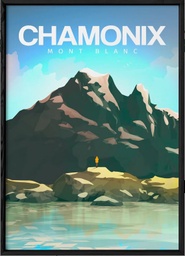 [1022012] Affiche &quot;CHAMONIX Mont Blanc&quot;* produit français