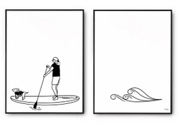 [1122013] Affiche dessin Le Paddle (diptyque)* produit français